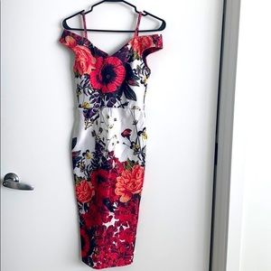 Worn only once! Off the shoulder midi dress.